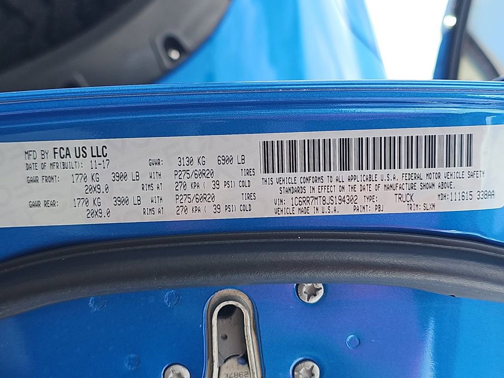 Used 2018 RAM 1500 Sport w/ Hydro Blue Sport Package image 17