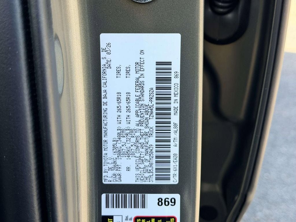 New 2026 Toyota Tacoma TRD Off-Road AWD/4WD image 26