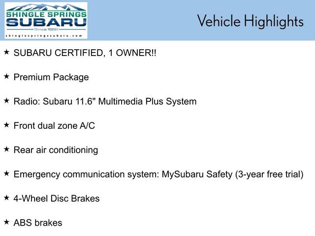Certified 2025 Subaru Ascent Premium image 55