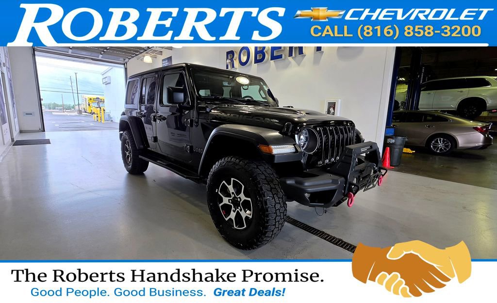 Used 2021 Jeep Wrangler Unlimited Rubicon w/ Uconnect 4C Nav & Sound Group AWD/4WD image 1
