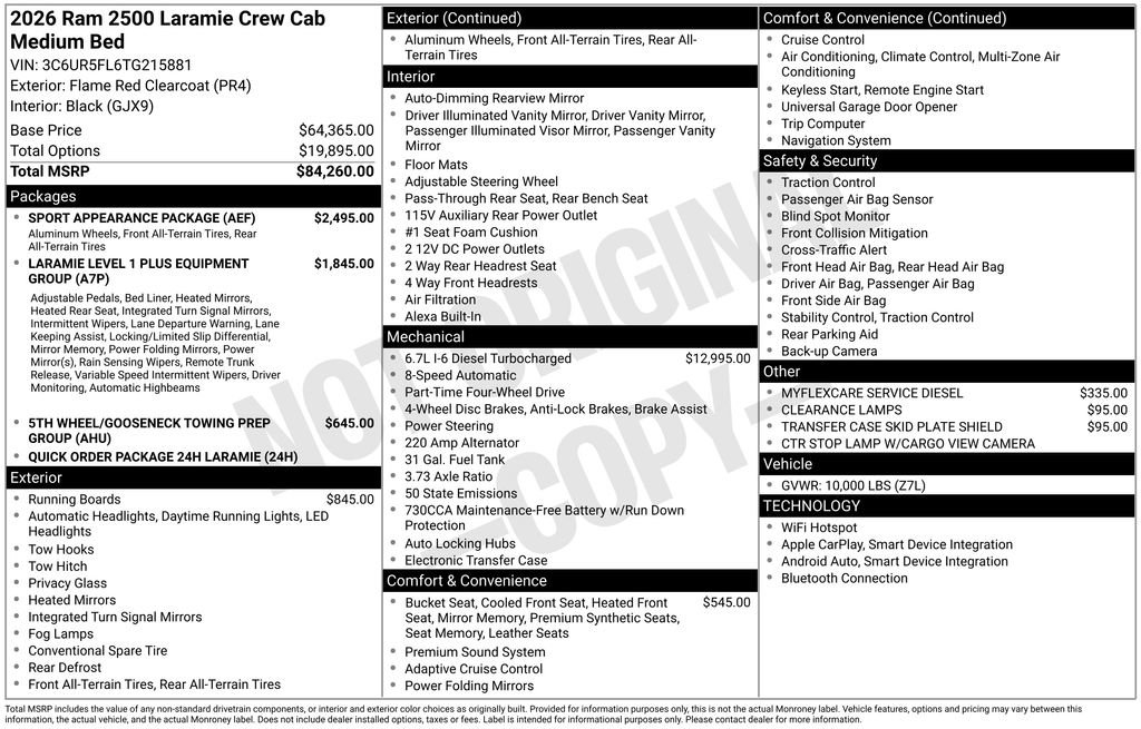 New 2026 RAM 2500 Laramie w/ Sport Appearance Package image 2