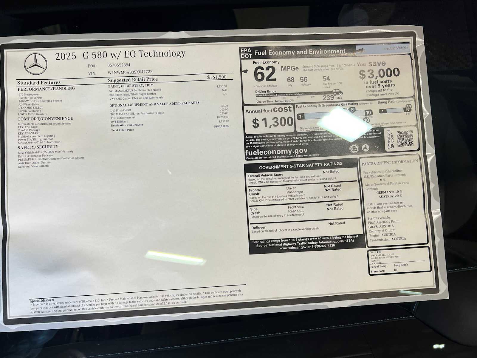 New 2025 Mercedes-Benz G 580 w/ EQ Technology image 46