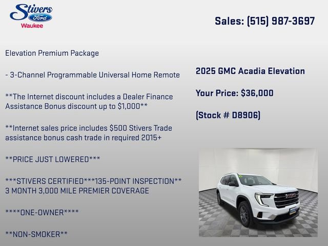 Used 2025 GMC Acadia Elevation image 15