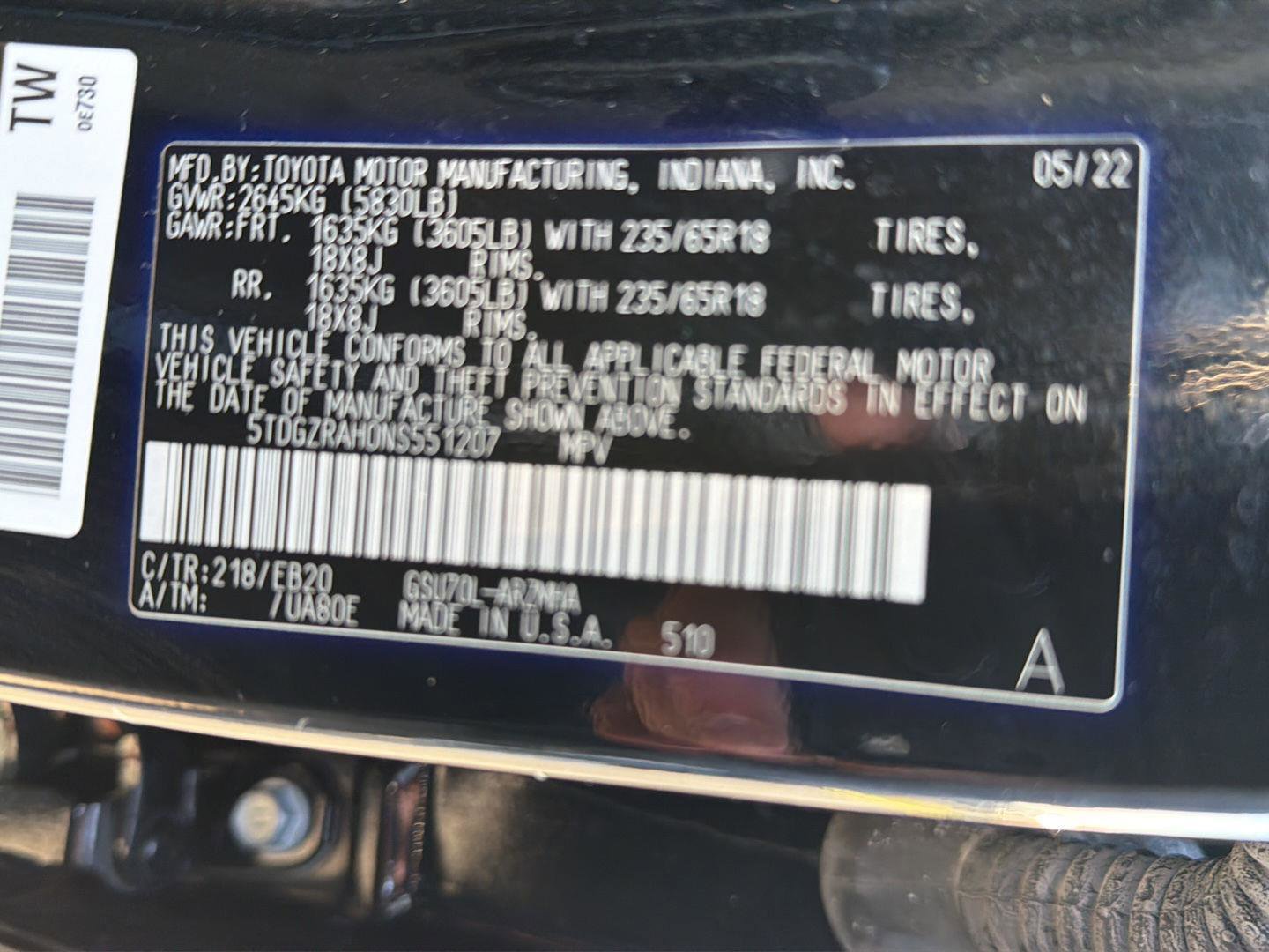 Used 2022 Toyota Highlander XLE FWD image 43