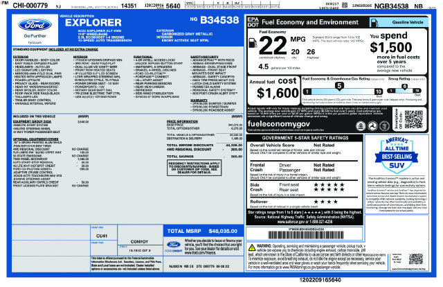 Used 2022 Ford Explorer XLT w/ Equipment Group 202A AWD/4WD image 23