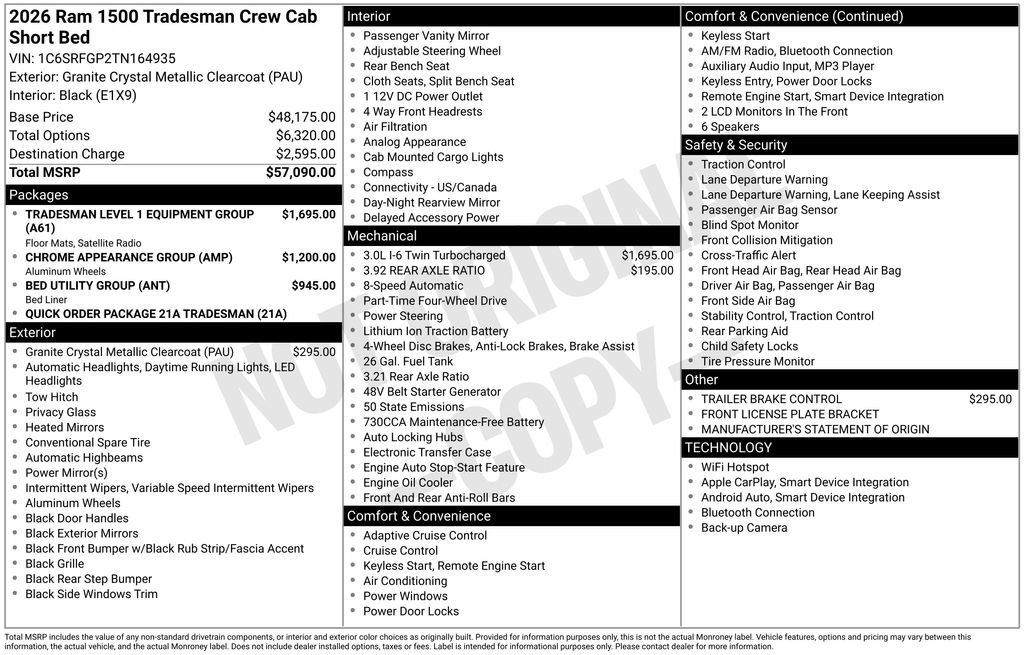New 2026 RAM 1500 Tradesman image 8