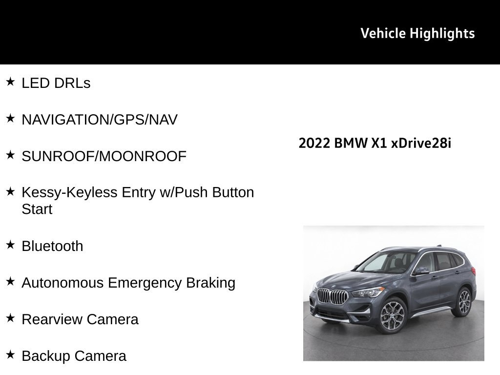 Used 2022 BMW X1 xDrive28i w/ Convenience Package AWD/4WD image 29