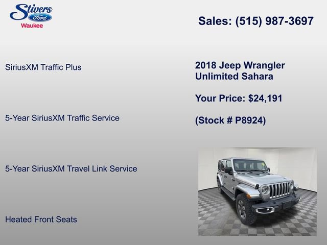 Used 2018 Jeep Wrangler Unlimited Sahara image 25