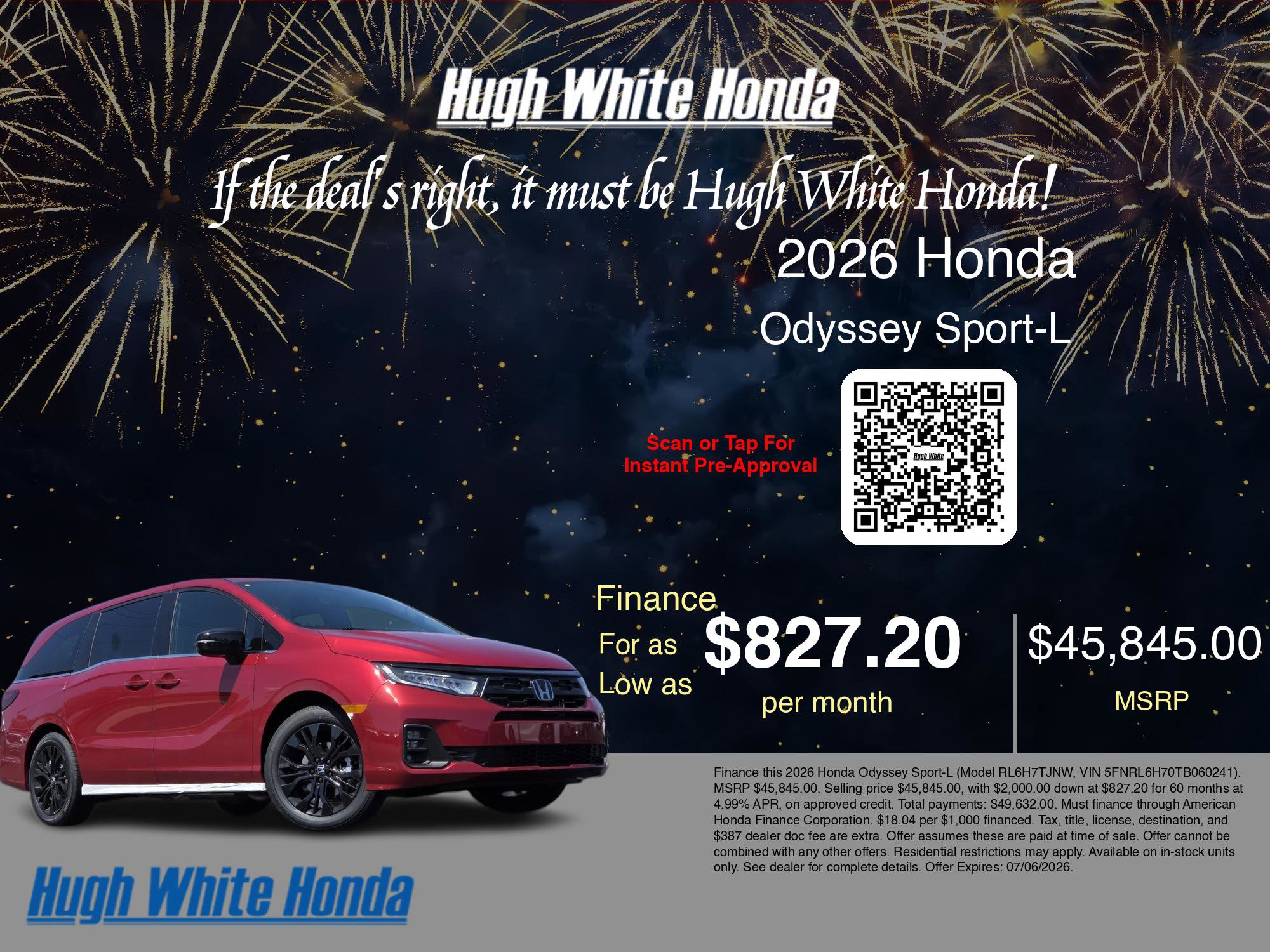 New 2026 Honda Odyssey Sport-L image 7