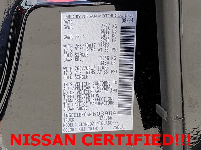Certified 2025 Nissan Frontier PRO-4X w/ Pro Convenience Package image 17