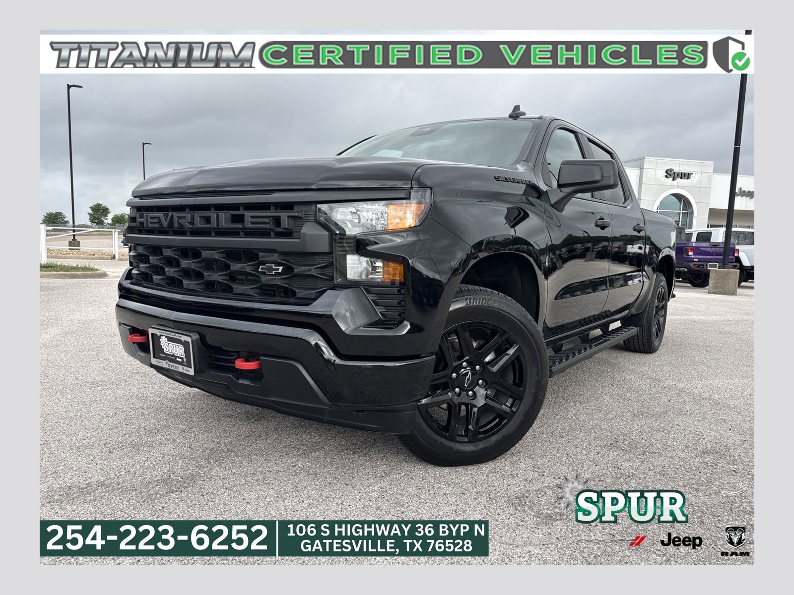 Used 2024 Chevrolet Silverado 1500 Custom w/ LPO, Dark Essentials Package AWD/4WD 360° Tour
