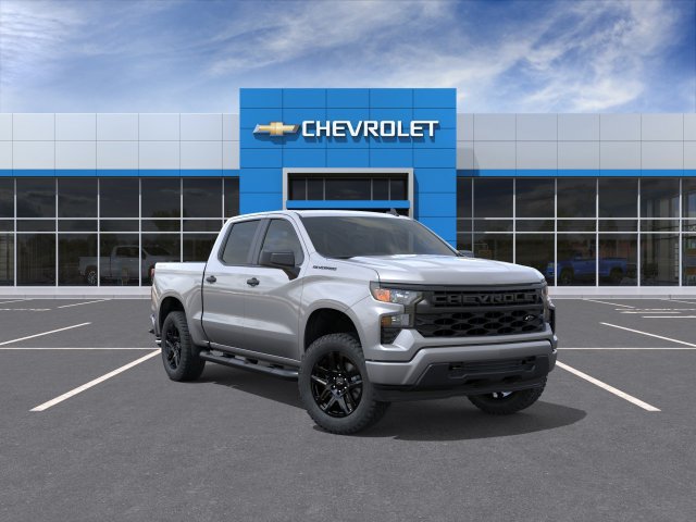 New 2026 Chevrolet Silverado 1500 Custom w/ Turbomax Blackout Package AWD/4WD image 1