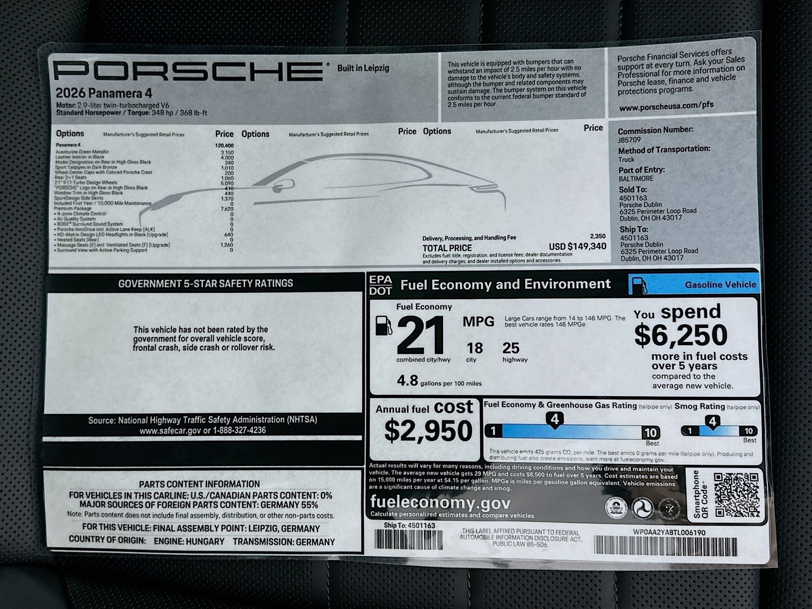 New 2026 Porsche Panamera 4 AWD/4WD image 47