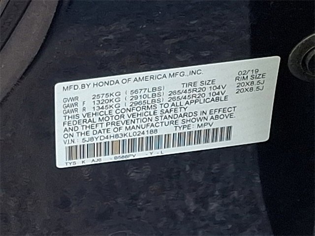 Used 2019 Acura MDX SH-AWD w/ Advance Package image 32