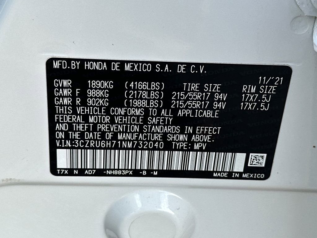 Certified 2022 Honda HR-V EX-L image 34