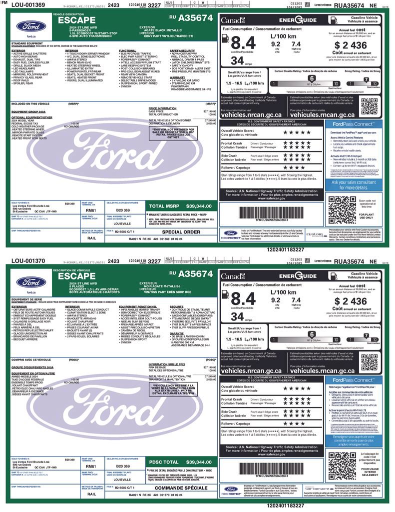 Used 2024 Ford Escape ST-Line AWD/4WD image 6
