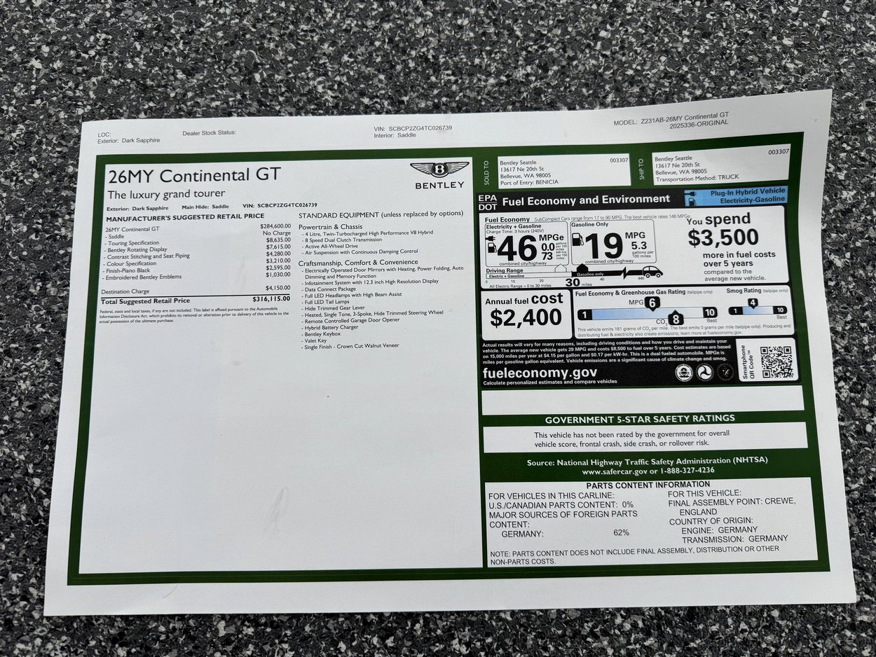 New 2026 Bentley Continental GT image 50