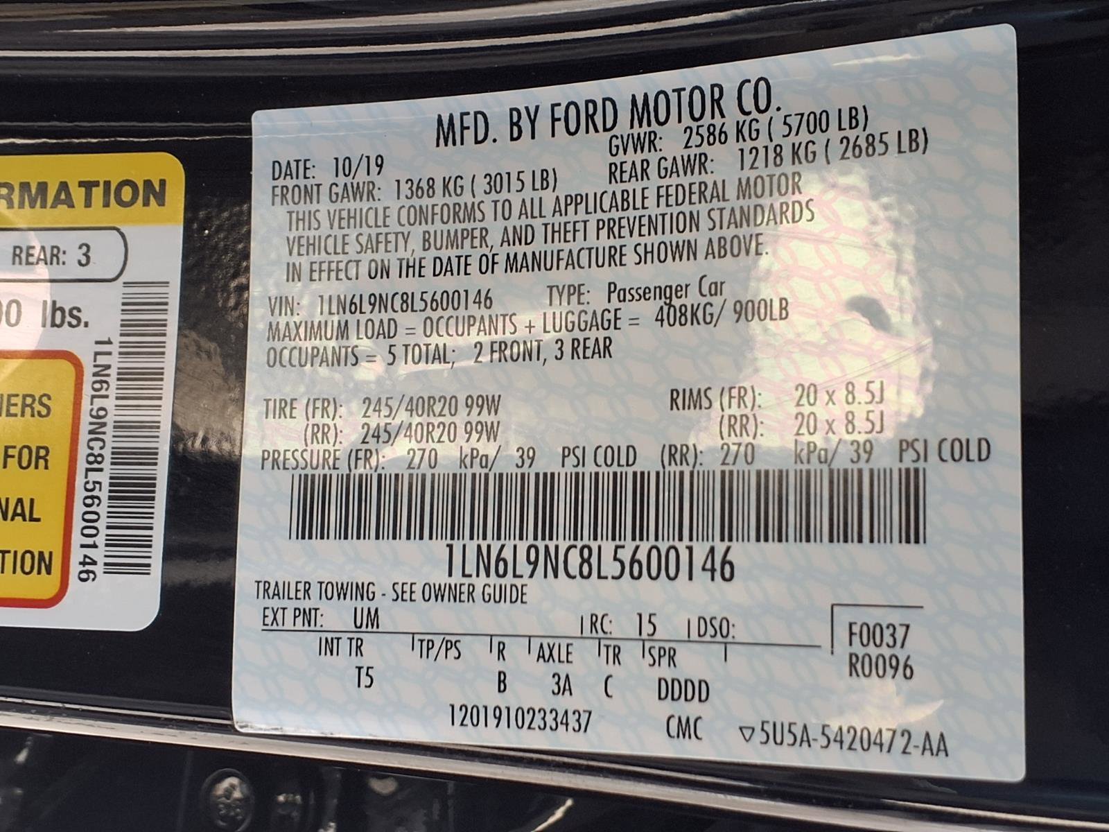 Used 2020 Lincoln Continental Reserve w/ Luxury Package image 31