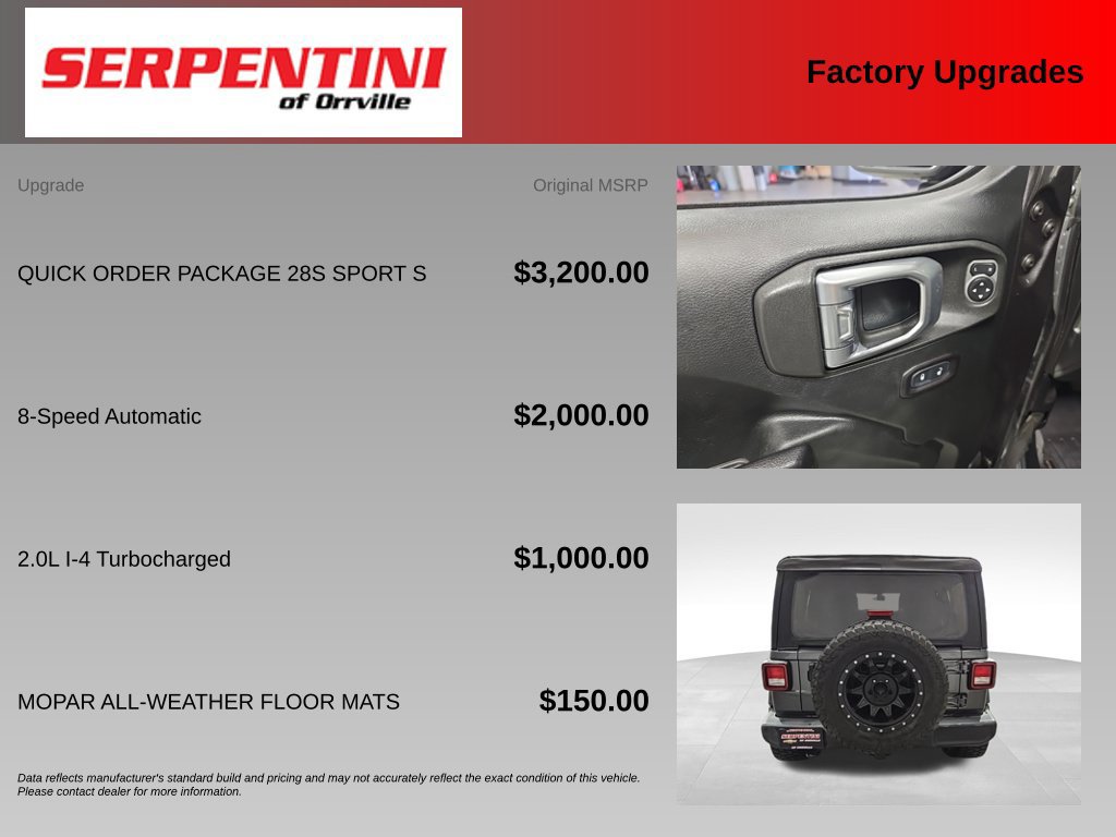 Used 2018 Jeep Wrangler Unlimited Sport S AWD/4WD image 6