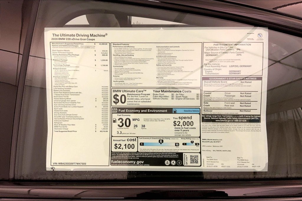 New 2026 BMW 228i xDrive w/ Technology Package AWD/4WD image 12