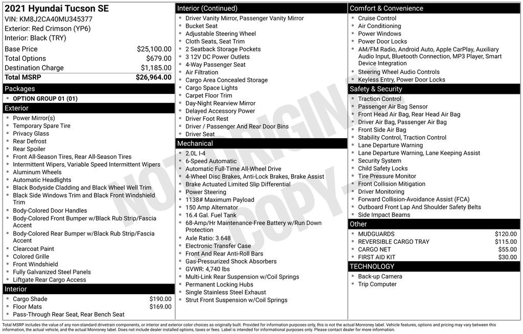 Used 2021 Hyundai Tucson SE image 32