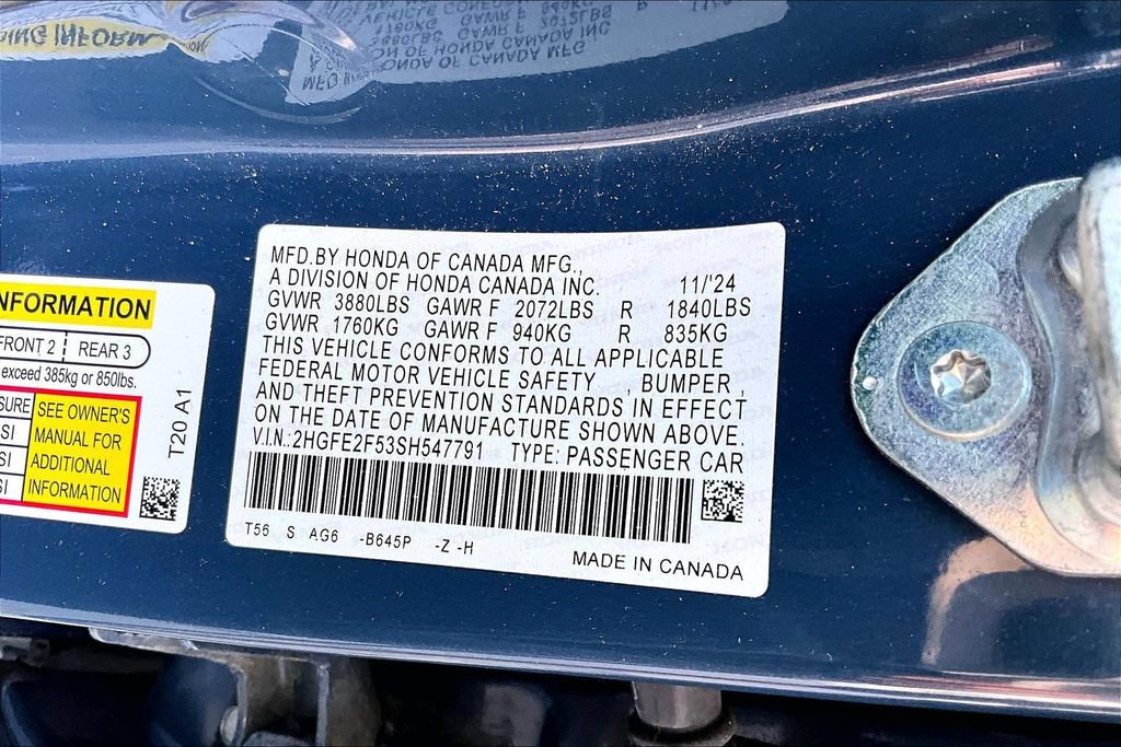 Used 2025 Honda Civic Sport image 14