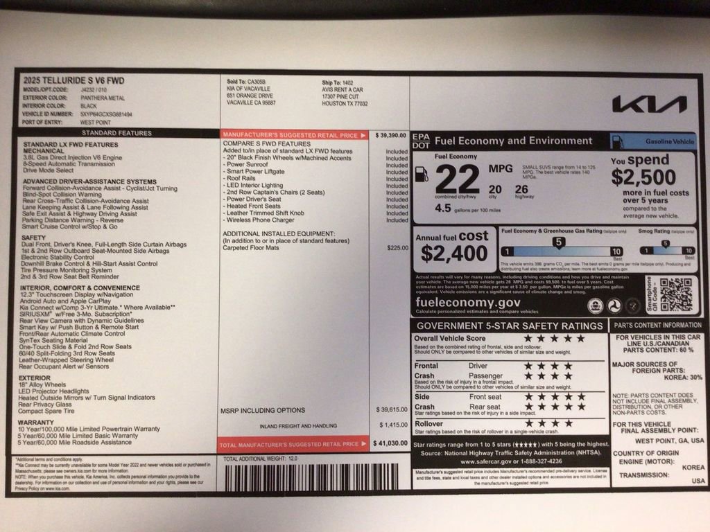 Used 2025 Kia Telluride S image 37