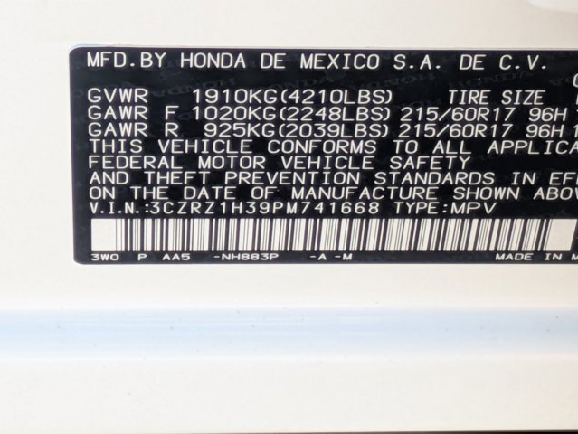 Certified 2023 Honda HR-V LX image 22