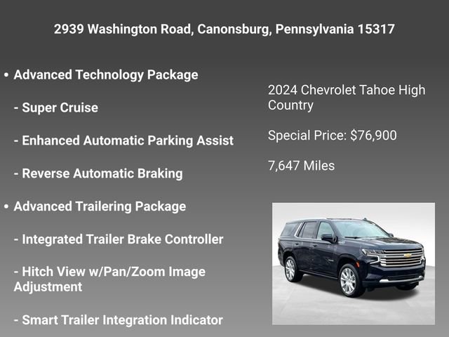 Certified 2024 Chevrolet Tahoe High Country w/ Advanced Technology Package image 32