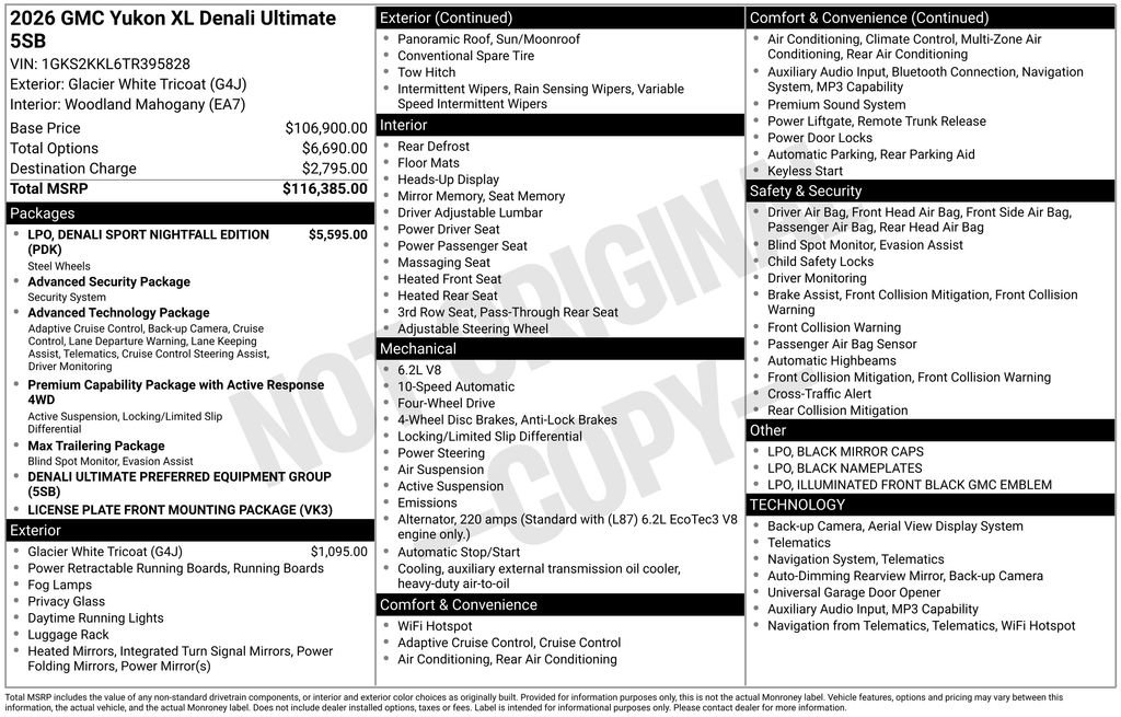 New 2026 GMC Yukon XL Denali Ultimate AWD/4WD image 5
