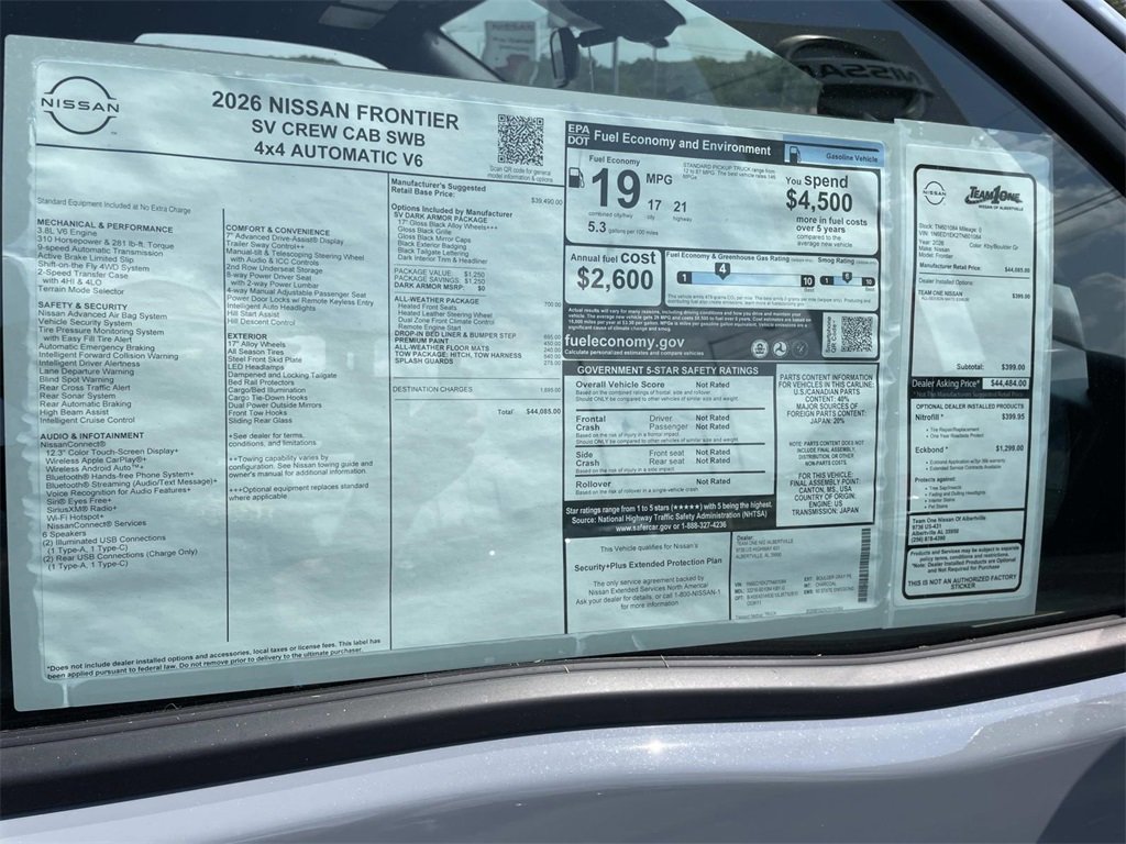 New 2026 Nissan Frontier SV image 25