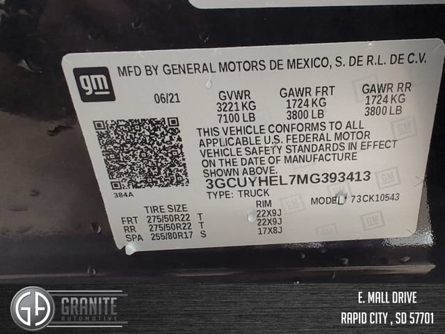 Used 2021 Chevrolet Silverado 1500 High Country w/ Technology Package AWD/4WD image 31