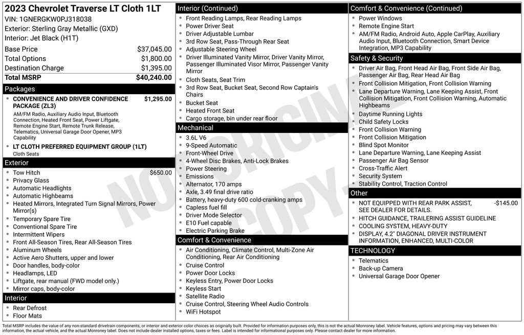 Certified 2023 Chevrolet Traverse LT FWD image 6
