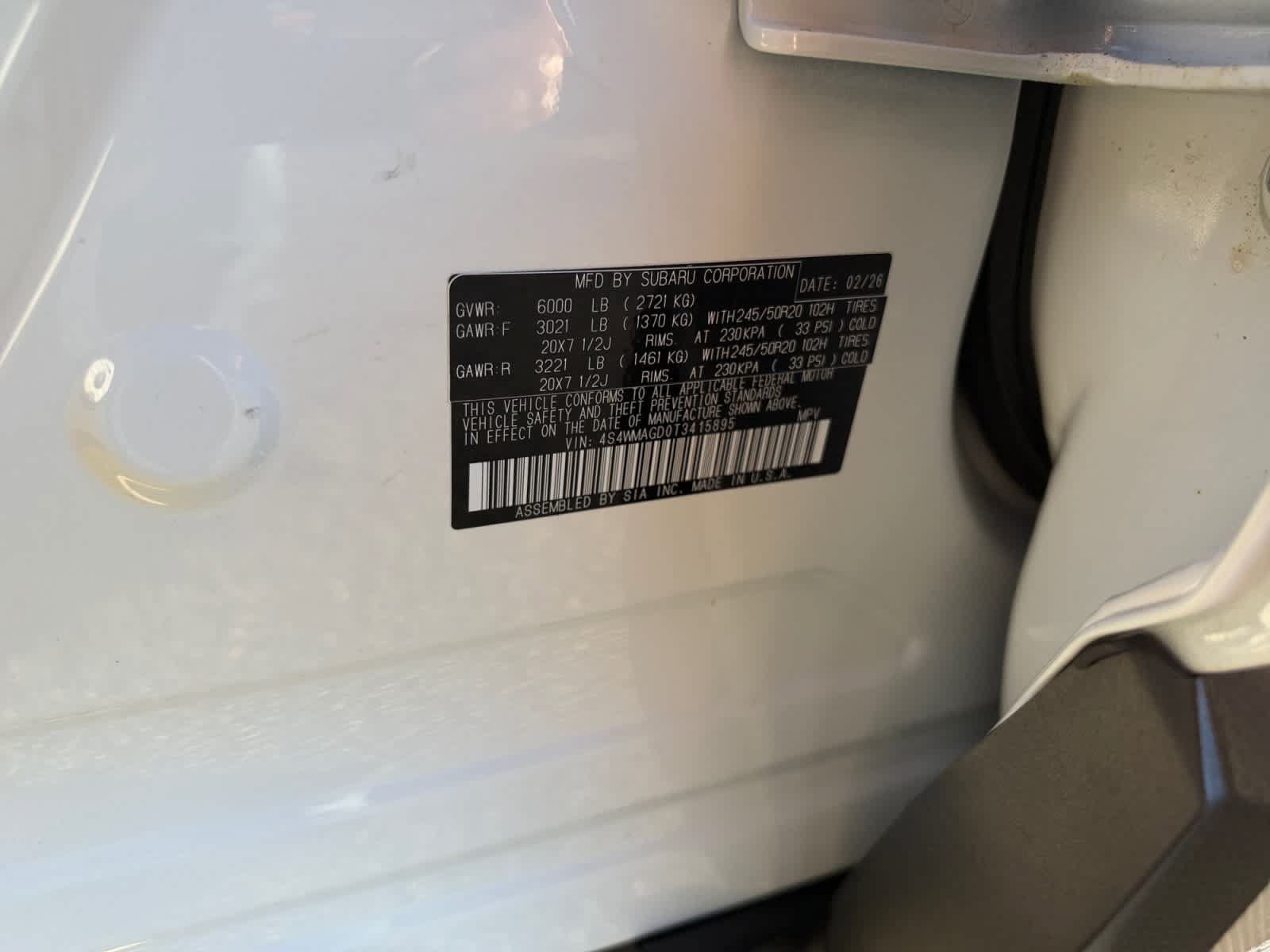 Certified 2026 Subaru Ascent Limited AWD/4WD image 17