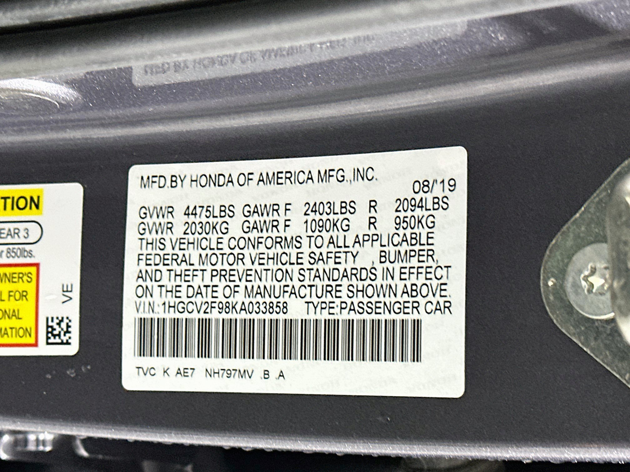 Used 2019 Honda Accord Touring image 12