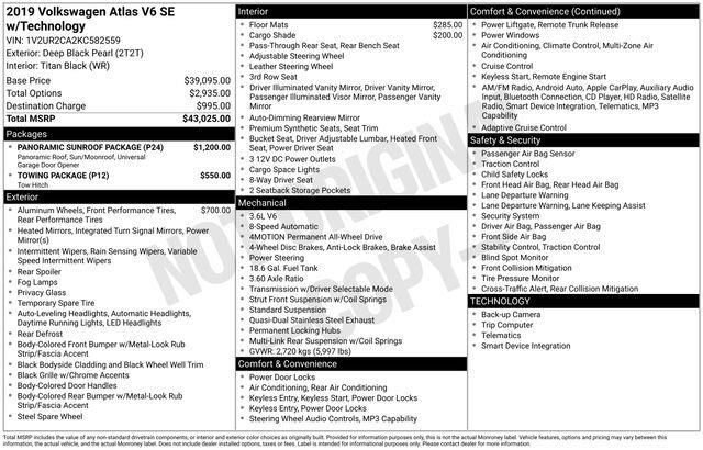 Used 2019 Volkswagen Atlas SE w/ Panoramic Sunroof Package image 20