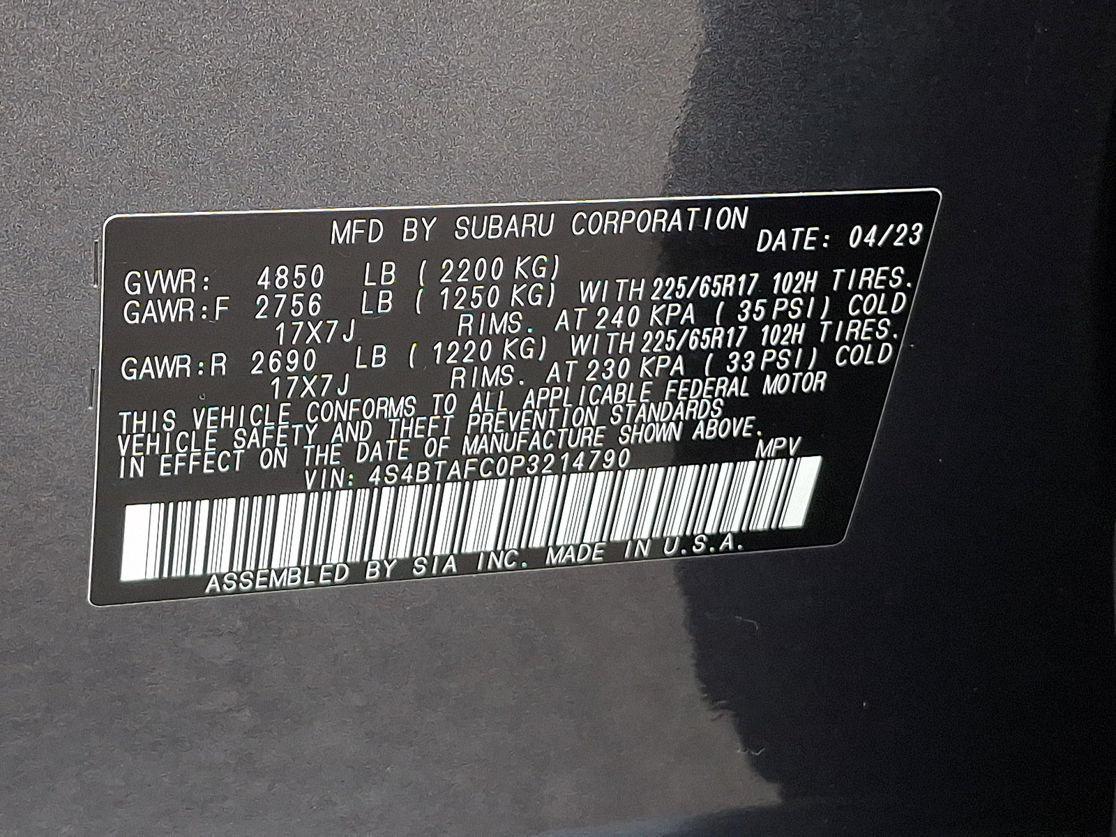 Certified 2023 Subaru Outback Premium AWD/4WD image 27