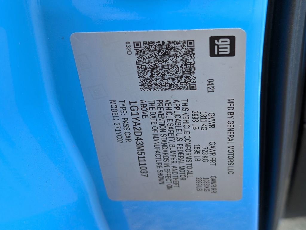 Used 2021 Chevrolet Corvette Stingray Coupe w/ 1LT image 30