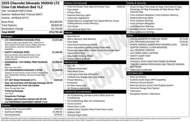 Used 2025 Chevrolet Silverado 3500 LTZ w/ LTZ Convenience Package image 5