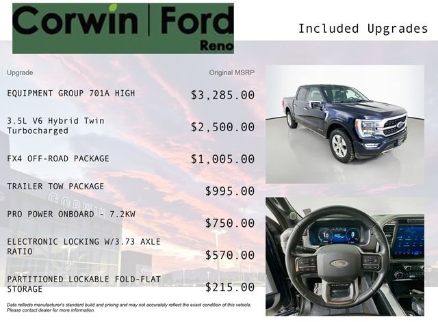 Used 2021 Ford F150 Platinum w/ Equipment Group 701A High AWD/4WD image 3