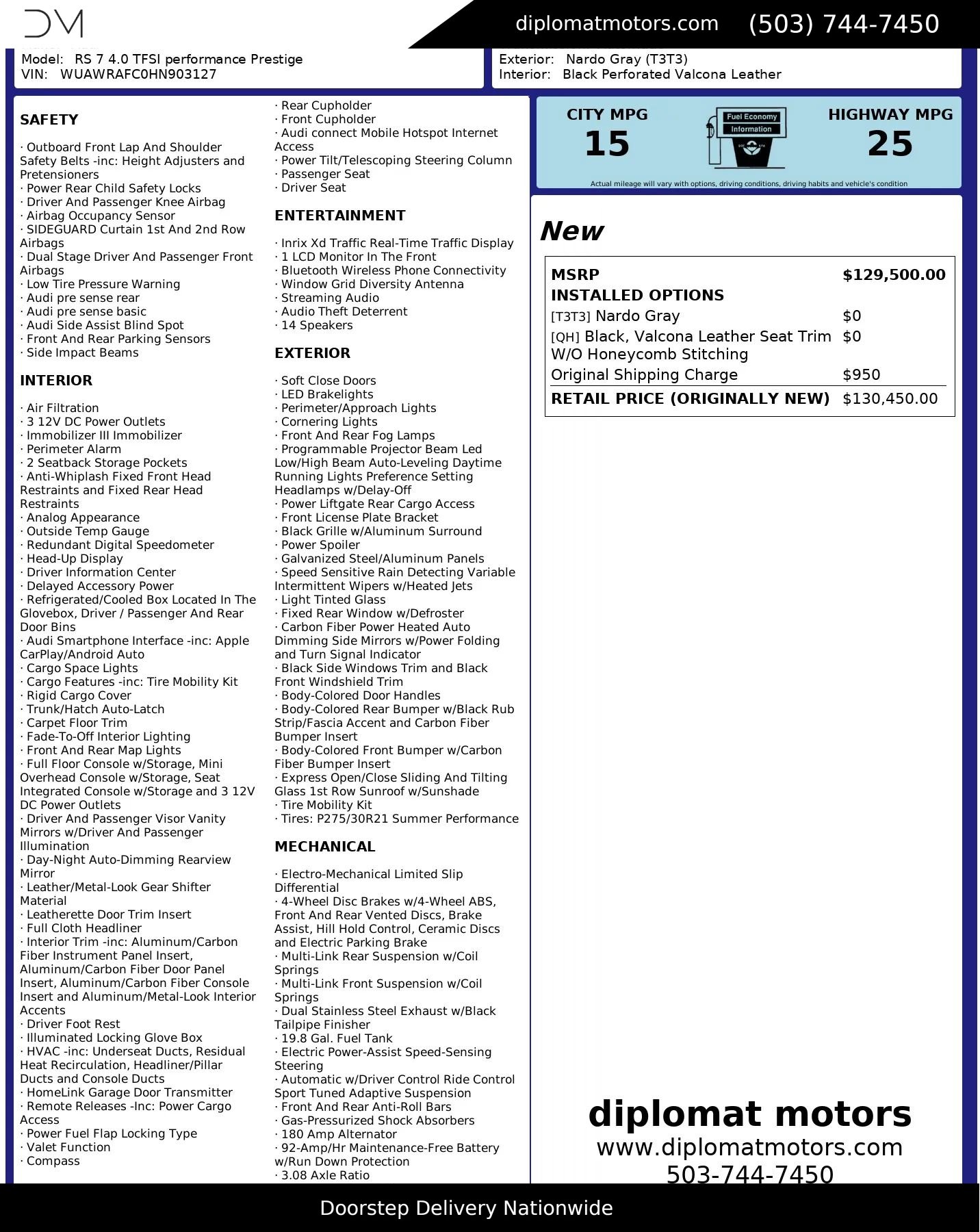 Used 2017 Audi RS 7 Performance image 2