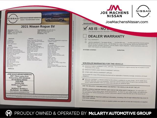 Certified 2021 Nissan Rogue SV w/ Premium Package image 31