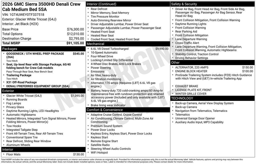 New 2026 GMC Sierra 3500 Denali AWD/4WD image 26