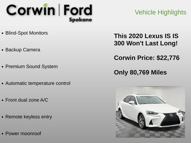Used 2020 Lexus IS 300 w/ Accessory Package 2 RWD image 6