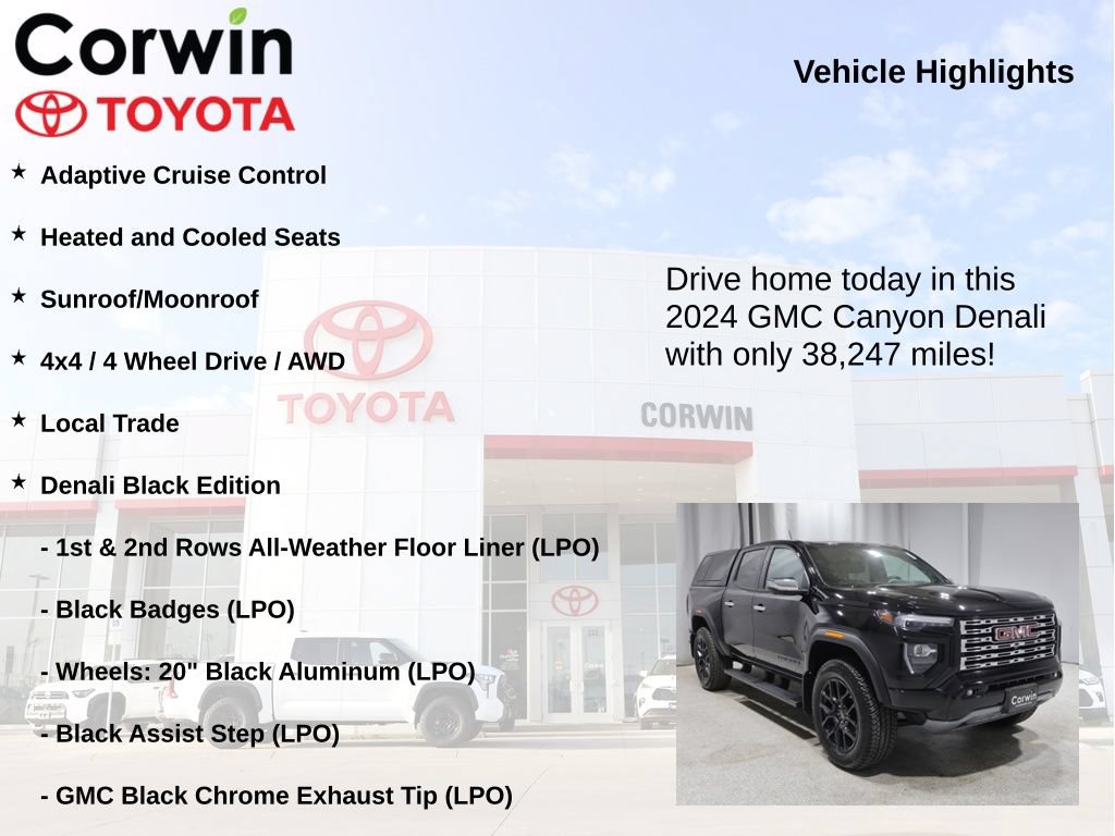 Used 2024 GMC Canyon Denali w/ LPO, Denali Black Edition AWD/4WD image 7