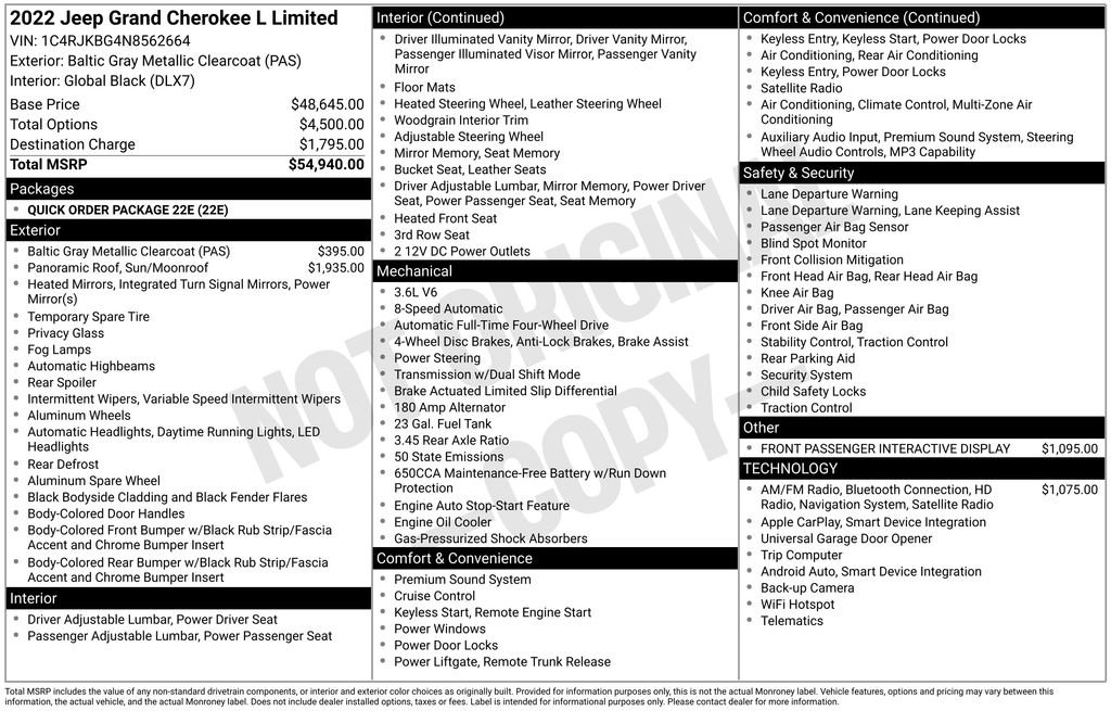 Used 2022 Jeep Grand Cherokee L Limited image 35