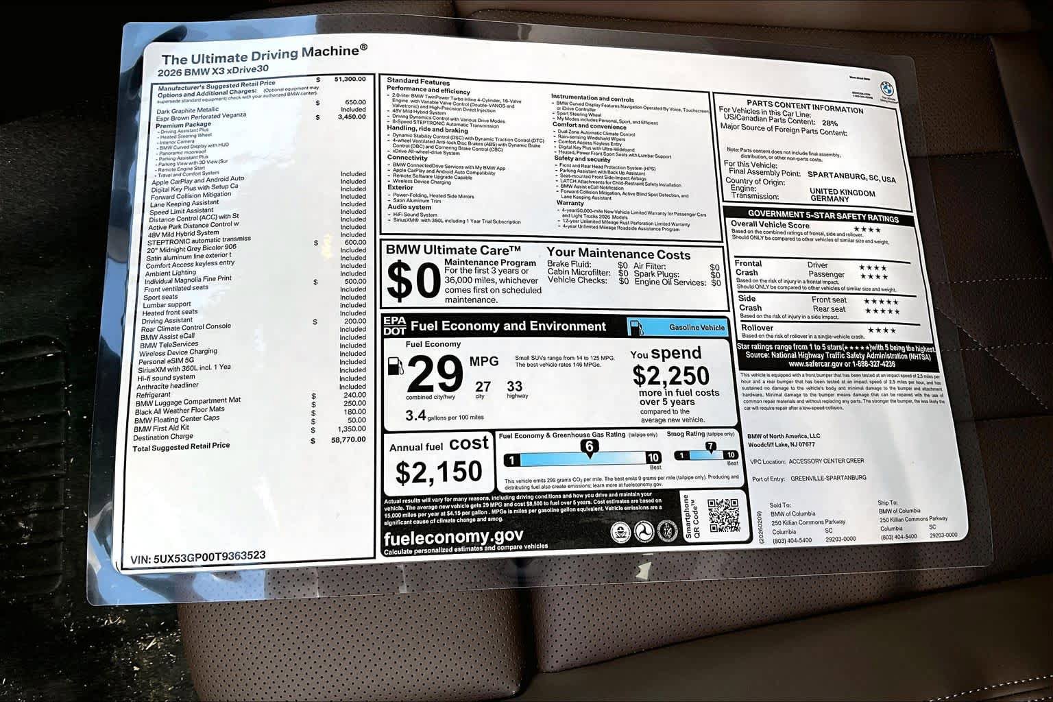 New 2026 BMW X3 xDrive30 w/ Premium Package AWD/4WD image 19