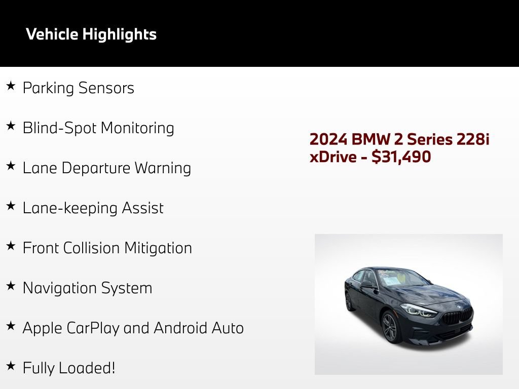 Used 2024 BMW 228i xDrive Gran Coupe AWD/4WD image 63