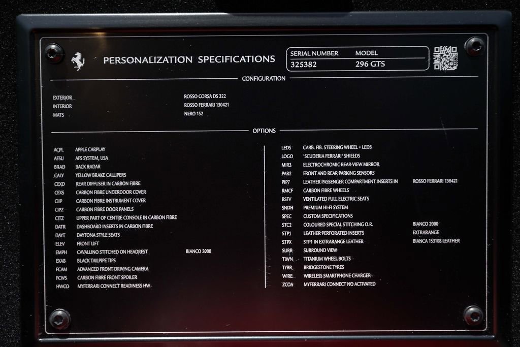 Certified 2025 Ferrari 296 GTS RWD image 55