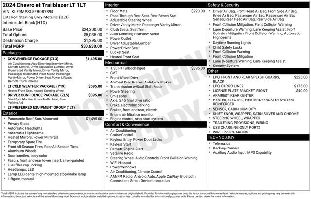 Used 2024 Chevrolet TrailBlazer LT w/ Convenience Package image 36